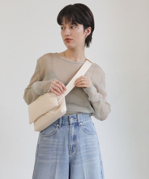 select MOCA(セレクトモカ)の「パテッドボディバッグ(ボディバッグ/ウエストポーチ・レディース・ブラック/アイボリー・FREE)」の17枚目の写真