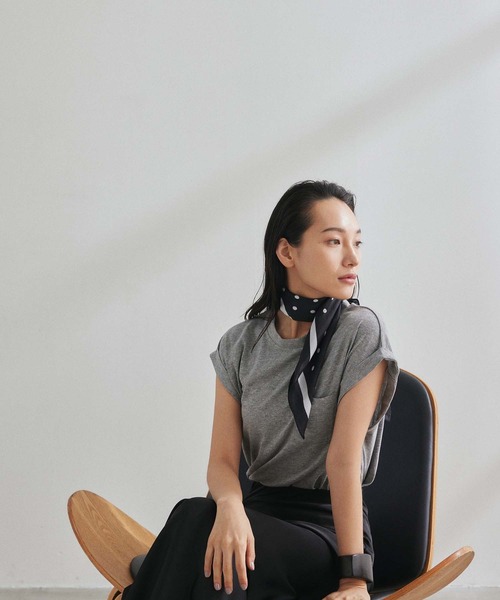 Edit Sheen（エディットシーン）の「天竺ポケットTシャツ【新色追加】（Tシャツ/カットソー・レディース・ブラック/ホワイト/ブルー/オリーブ/グレー/モカ/ベージュ/グレイッシュブルー・M/L）」の4枚目の写真