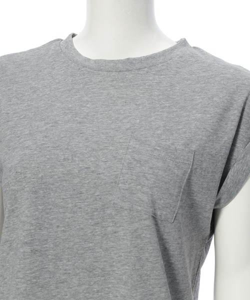 Edit Sheen（エディットシーン）の「天竺ポケットTシャツ【新色追加】（Tシャツ/カットソー・レディース・ブラック/ホワイト/ブルー/オリーブ/グレー/モカ/ベージュ/グレイッシュブルー・M/L）」の10枚目の写真