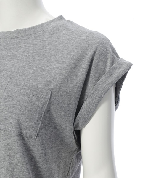 Edit Sheen（エディットシーン）の「天竺ポケットTシャツ【新色追加】（Tシャツ/カットソー・レディース・ブラック/ホワイト/ブルー/オリーブ/グレー/モカ/ベージュ/グレイッシュブルー・M/L）」の11枚目の写真