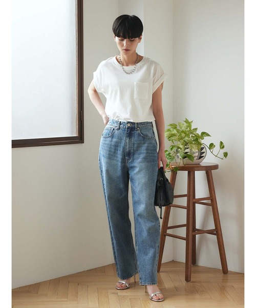 Edit Sheen（エディットシーン）の「天竺ポケットTシャツ【新色追加】（Tシャツ/カットソー・レディース・ブラック/ホワイト/ブルー/オリーブ/グレー/モカ/ベージュ/グレイッシュブルー・M/L）」の19枚目の写真