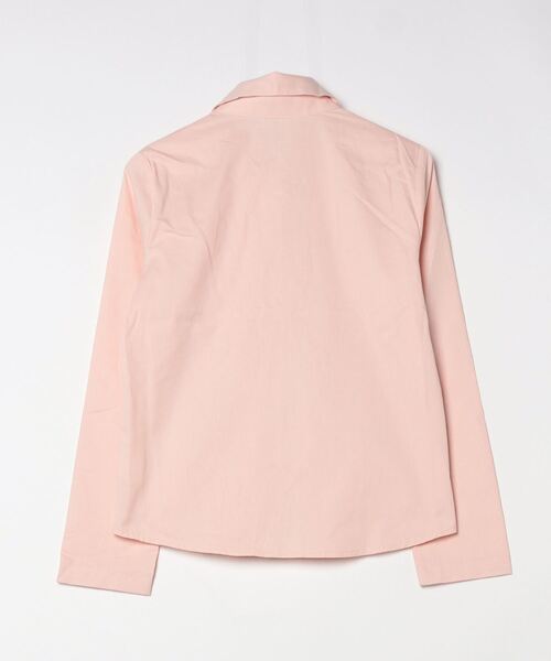 Never mind the XU / Chikashitsu+（ネバーマインド ザ エックスユー / チカシツプラス）の「韓国ファッション nmtc + エヌエムティーシープラス ribbon crop shirt リボンシャツ リボンブラウス 長袖トップス 長袖シャツ カットソー シャーリングトップス バレエコア Y2Kファッション（シャツ/ブラウス・レディース・ブラック/ホワイト/ライトピンク・ONE SIZE）」の4枚目の写真