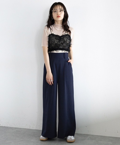 RAGEBLUE（レイジブルー）の「ハイネックラメシアートップス（Tシャツ/カットソー・レディース・グレー/ホワイト・FREE）」の14枚目の写真