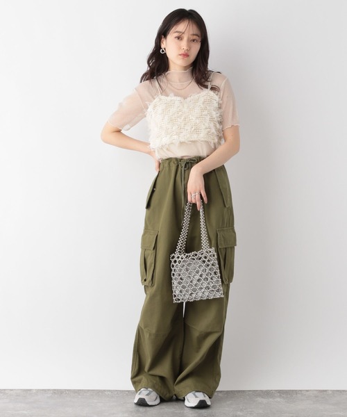 RAGEBLUE（レイジブルー）の「ハイネックラメシアートップス（Tシャツ/カットソー・レディース・グレー/ホワイト・FREE）」の15枚目の写真