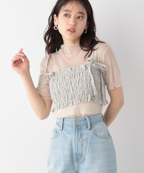 RAGEBLUE（レイジブルー）の「ハイネックラメシアートップス（Tシャツ/カットソー・レディース・グレー/ホワイト・FREE）」の18枚目の写真