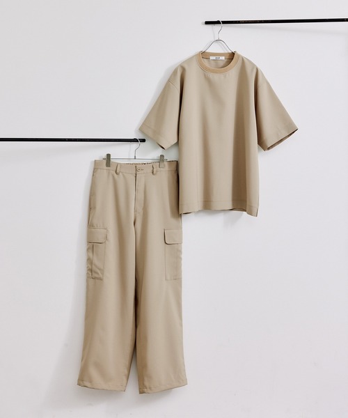 JUNRED（ジュンレッド）の「【  セットアップ対応 】 j.n.r.d / エコストリッチプルオーバー（Tシャツ/カットソー・メンズ・オリーブ/ベージュ/ネイビー・L/LL/M）」の13枚目の写真