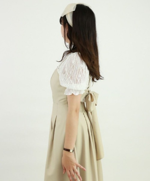 F i.n.t（フィント）の「ストライプフラワーレースシアートップス/F&A/fint（Tシャツ/カットソー・レディース・オフホワイト/アイボリー・FREE）」の5枚目の写真