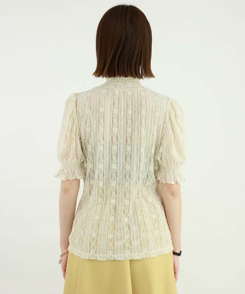 F i.n.t（フィント）の「ストライプフラワーレースシアートップス/F&A/fint（Tシャツ/カットソー・レディース・オフホワイト/アイボリー・FREE）」の16枚目の写真