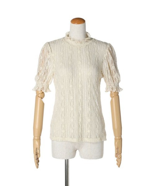 F i.n.t（フィント）の「ストライプフラワーレースシアートップス/F&A/fint（Tシャツ/カットソー・レディース・オフホワイト/アイボリー・FREE）」の19枚目の写真