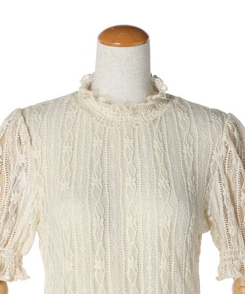 F i.n.t（フィント）の「ストライプフラワーレースシアートップス/F&A/fint（Tシャツ/カットソー・レディース・オフホワイト/アイボリー・FREE）」の11枚目の写真