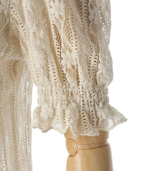 F i.n.t（フィント）の「ストライプフラワーレースシアートップス/F&A/fint（Tシャツ/カットソー・レディース・オフホワイト/アイボリー・FREE）」の12枚目の写真