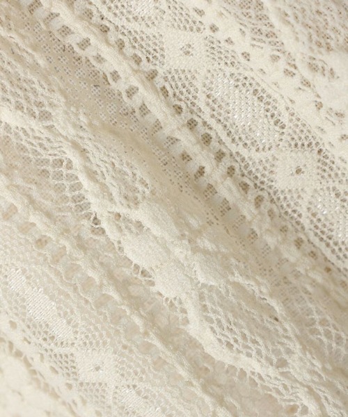 F i.n.t（フィント）の「ストライプフラワーレースシアートップス/F&A/fint（Tシャツ/カットソー・レディース・オフホワイト/アイボリー・FREE）」の14枚目の写真