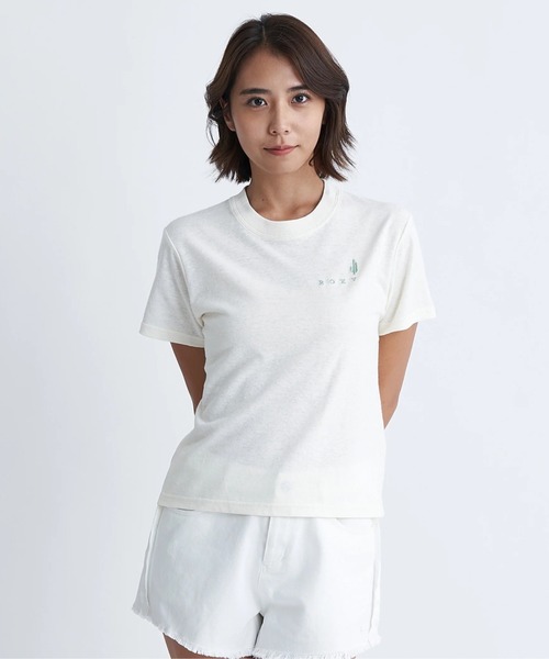 ROXY(ロキシー)の「SIMPLY CACTUS/ロキシー半袖Tシャツ(Tシャツ/カットソー・レディース・グリーン/グレー/レッド/ホワイト・SMALL/LARGE/MEDIUM)」の2枚目の写真