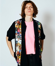 PLAYBOY（プレイボーイ）の「PLAYBOY / プレイボーイ 100COVER SS SHIRT レーヨンブロード オープンカラー 総柄SSシャツ（シャツ/ブラウス・メンズ）」