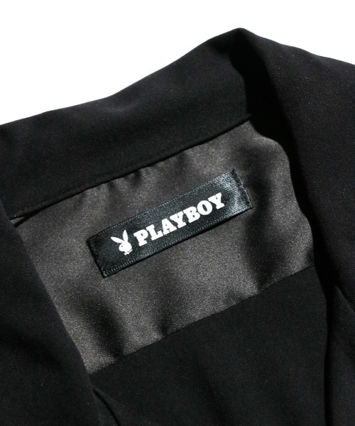 PLAYBOY(プレイボーイ)の「PLAYBOY / プレイボーイ 100COVER SS SHIRT レーヨンブロード オープンカラー 総柄SSシャツ(シャツ/ブラウス・メンズ・ブラック/その他1・LARGE/MEDIUM)」の10枚目の写真