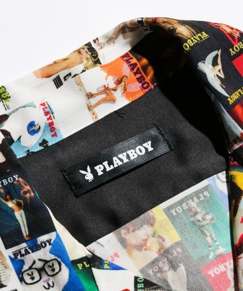 PLAYBOY(プレイボーイ)の「PLAYBOY / プレイボーイ 100COVER SS SHIRT レーヨンブロード オープンカラー 総柄SSシャツ(シャツ/ブラウス・メンズ・ブラック/その他1・LARGE/MEDIUM)」の19枚目の写真