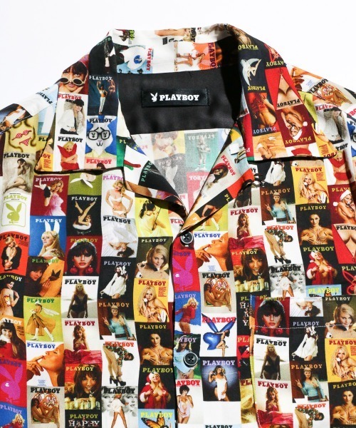 PLAYBOY(プレイボーイ)の「PLAYBOY / プレイボーイ 100COVER SS SHIRT レーヨンブロード オープンカラー 総柄SSシャツ(シャツ/ブラウス・メンズ・ブラック/その他1・LARGE/MEDIUM)」の20枚目の写真
