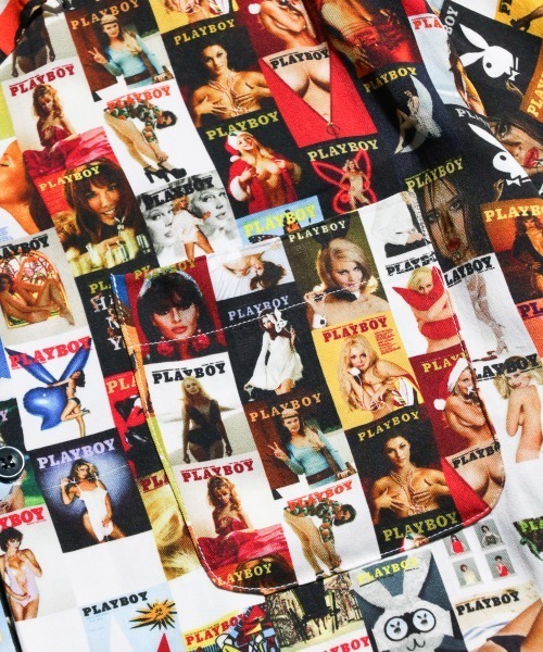 PLAYBOY(プレイボーイ)の「PLAYBOY / プレイボーイ 100COVER SS SHIRT レーヨンブロード オープンカラー 総柄SSシャツ(シャツ/ブラウス・メンズ・ブラック/その他1・LARGE/MEDIUM)」の22枚目の写真