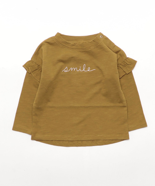 【セール】【Bs】【it】【Rylee＋Cru】ruffle long sleeve tee || smile（その他ベビー用品）｜Rylee + Cru（ライリーアンドクルー） 5,663円