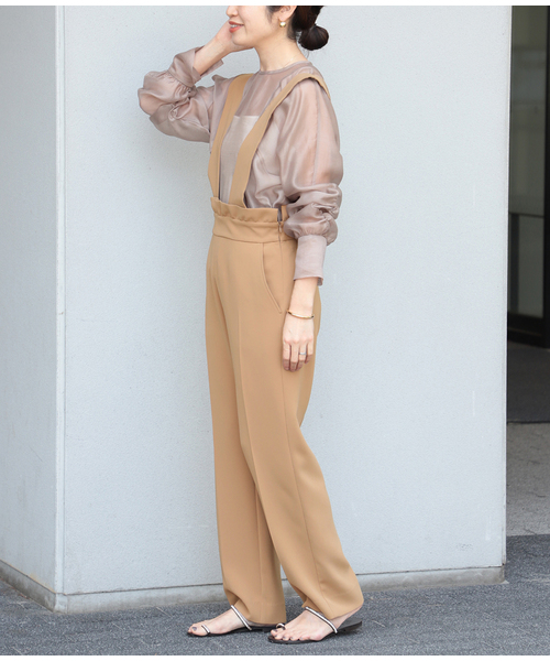 VERMEIL par iena 新品 ストレッチダブルクロス オールインワン VERMEIL par iena（ヴェルメイユパーイエナ）の「バイオリネン