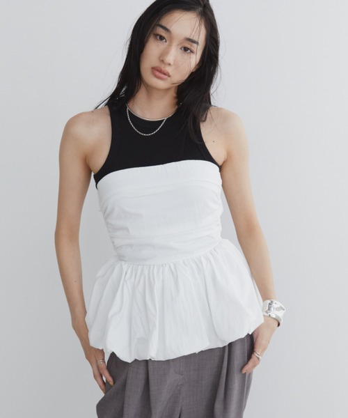 Aunt Marie's（アントマリーズ）の「タックバルーンビスチェ（チューブトップ・レディース・ベージュ/ホワイト/ブラック・FREE）」の16枚目の写真