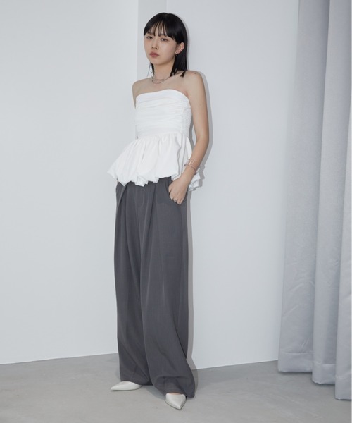 Aunt Marie's（アントマリーズ）の「タックバルーンビスチェ（チューブトップ・レディース・ベージュ/ホワイト/ブラック・FREE）」の8枚目の写真