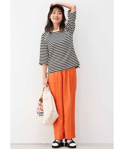 Live in comfort（リブインコンフォート）の「リブ　イン　コンフォート　何かと使える　やわらかワッフルボーダートップス（Tシャツ/カットソー・レディース・ホワイト系その他3/ホワイト系その他/ホワイト系その他2・MEDIUM/LARGE/X-LARGE/XX-LARGE/SMALL）」の10枚目の写真