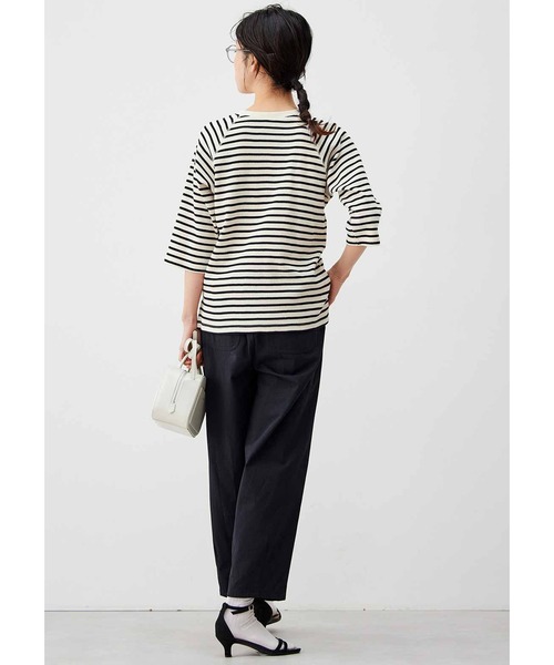 Live in comfort（リブインコンフォート）の「リブ　イン　コンフォート　何かと使える　やわらかワッフルボーダートップス（Tシャツ/カットソー・レディース・ホワイト系その他3/ホワイト系その他/ホワイト系その他2・MEDIUM/LARGE/X-LARGE/XX-LARGE/SMALL）」の15枚目の写真