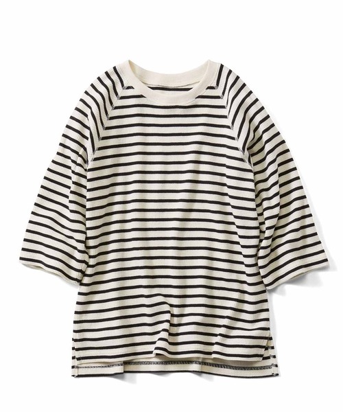 Live in comfort（リブインコンフォート）の「リブ　イン　コンフォート　何かと使える　やわらかワッフルボーダートップス（Tシャツ/カットソー・レディース・ホワイト系その他3/ホワイト系その他/ホワイト系その他2・MEDIUM/LARGE/X-LARGE/XX-LARGE/SMALL）」の19枚目の写真