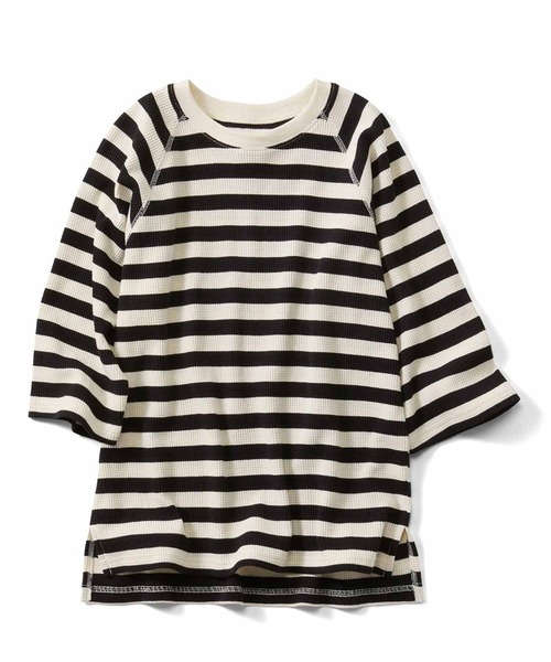 Live in comfort（リブインコンフォート）の「リブ　イン　コンフォート　何かと使える　やわらかワッフルボーダートップス（Tシャツ/カットソー・レディース・ホワイト系その他3/ホワイト系その他/ホワイト系その他2・MEDIUM/LARGE/X-LARGE/XX-LARGE/SMALL）」の17枚目の写真