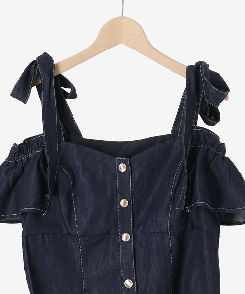 MAJESTIC LEGON(マジェスティックレゴン)の「ショルダーリボンコルセットブラウス(シャツ/ブラウス・レディース・イエロー系その他/ホワイト系その他/ネイビー/グレー/ブラック系その他・MEDIUM)」の18枚目の写真