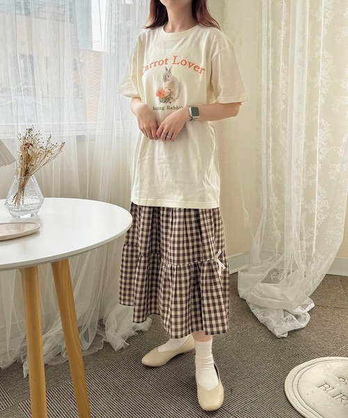 セール】うさぎプリント半袖Tシャツ（Tシャツ/カットソー