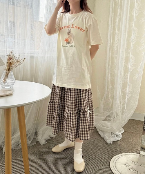 cuorequal(クオレコール)の「うさぎプリント半袖Tシャツ(Tシャツ/カットソー・レディース・アイボリー/その他・LARGE/MEDIUM/SMALL)」の17枚目の写真