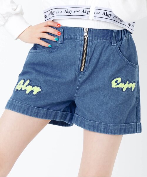 algy(アルジー)の「サガラシシュウデニムショーパン(デニムパンツ・キッズ・ブラック/サックスブルー/ブルー・MEDIUM/SMALL/XXX-SMALL/XX-SMALL/X-SMALL)」の3枚目の写真