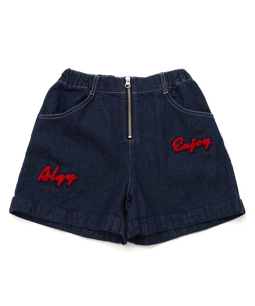 algy(アルジー)の「サガラシシュウデニムショーパン(デニムパンツ・キッズ・ブラック/サックスブルー/ブルー・MEDIUM/SMALL/XXX-SMALL/XX-SMALL/X-SMALL)」の1枚目の写真
