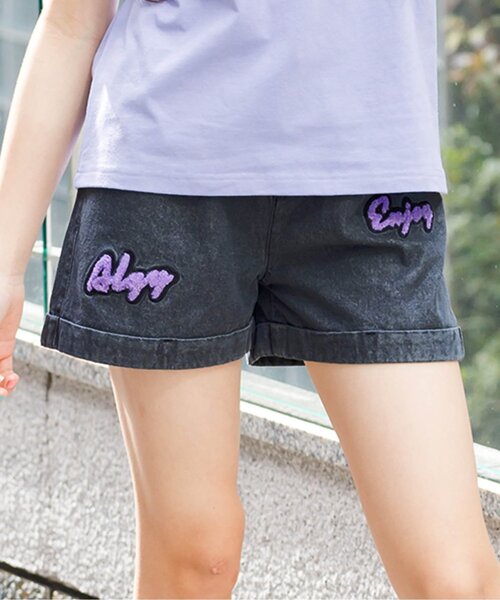 algy(アルジー)の「サガラシシュウデニムショーパン(デニムパンツ・キッズ・ブラック/サックスブルー/ブルー・MEDIUM/SMALL/XXX-SMALL/XX-SMALL/X-SMALL)」の2枚目の写真