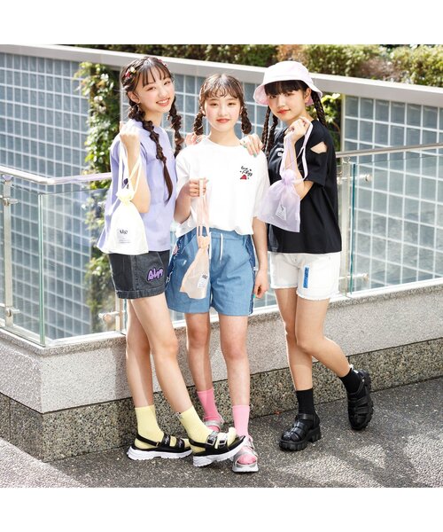 algy(アルジー)の「サガラシシュウデニムショーパン(デニムパンツ・キッズ・ブラック/サックスブルー/ブルー・MEDIUM/SMALL/XXX-SMALL/XX-SMALL/X-SMALL)」の12枚目の写真