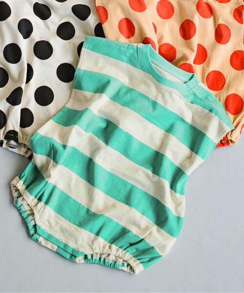 p.premier（ピードットプルミエ）の「イロチ買いしたい総柄バルーンロンパース（ロンパース・キッズ・アイボリー/ブルー/オレンジ/イエロー/レッド・60/70/80）」の3枚目の写真