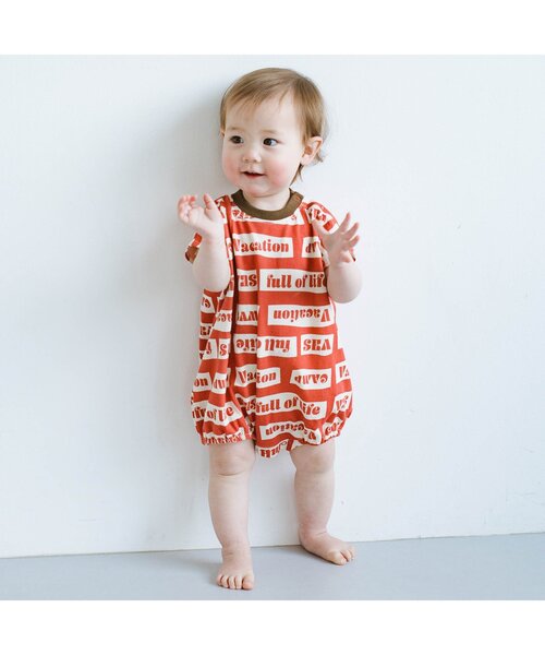 p.premier（ピードットプルミエ）の「イロチ買いしたい総柄バルーンロンパース（ロンパース・キッズ・アイボリー/ブルー/オレンジ/イエロー/レッド・60/70/80）」の16枚目の写真