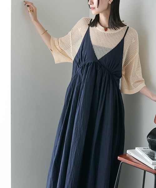 forksy.(フォルクシー)の「【forksy.】ハート柄メッシュサマーニット(ニット/セーター・レディース・レッド/ブラック/アイボリー・FREE)」の6枚目の写真