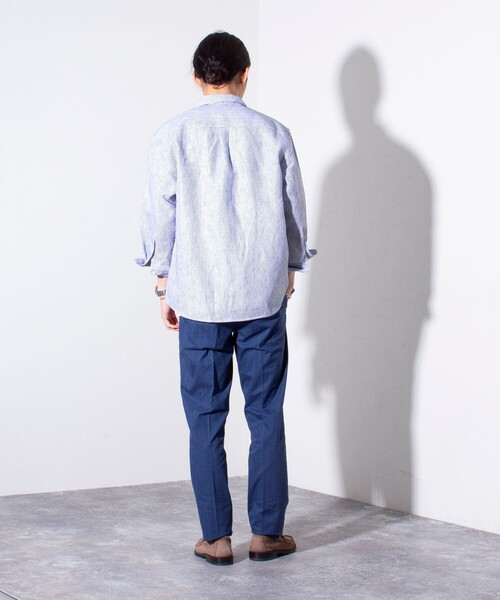 GLOSTER(グロスター)の「【GLOSTER/グロスター】綿麻 COOLMAX スリムフィットパンツ ツイルスラックス(スラックス・メンズ・グレイッシュブルー/ブルー/チャコールグレー/ベージュ・S/M/L/XL)」の11枚目の写真