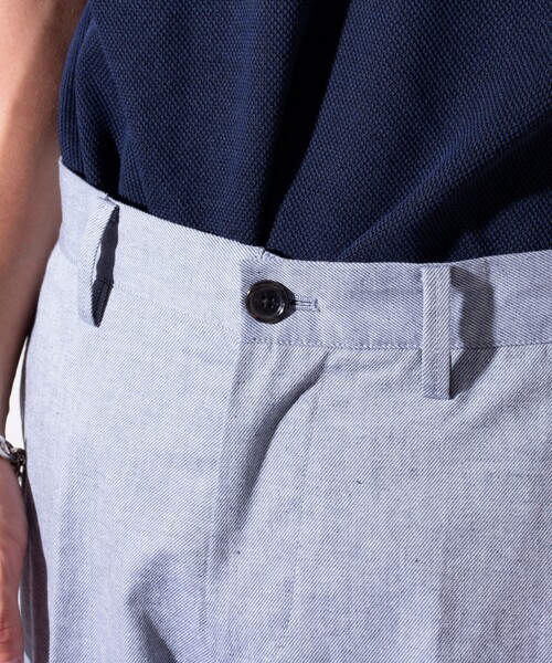 GLOSTER(グロスター)の「【GLOSTER/グロスター】綿麻 COOLMAX スリムフィットパンツ ツイルスラックス(スラックス・メンズ・グレイッシュブルー/ブルー/チャコールグレー/ベージュ・S/M/L/XL)」の20枚目の写真