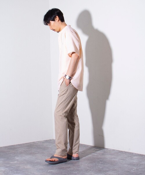 GLOSTER(グロスター)の「【GLOSTER/グロスター】綿麻 COOLMAX スリムフィットパンツ ツイルスラックス(スラックス・メンズ・グレイッシュブルー/ブルー/チャコールグレー/ベージュ・S/M/L/XL)」の18枚目の写真