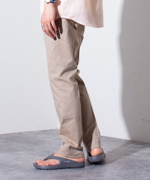 GLOSTER(グロスター)の「【GLOSTER/グロスター】綿麻 COOLMAX スリムフィットパンツ ツイルスラックス(スラックス・メンズ・グレイッシュブルー/ブルー/チャコールグレー/ベージュ・S/M/L/XL)」の6枚目の写真