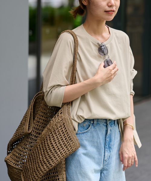 JOURNAL STANDARD relume（ジャーナルスタンダード　レリューム）の「《追加3》MVSコットンワイドプルオーバー（Tシャツ/カットソー・レディース・グレー/ブラック/ライトグレー・FREE）」の16枚目の写真