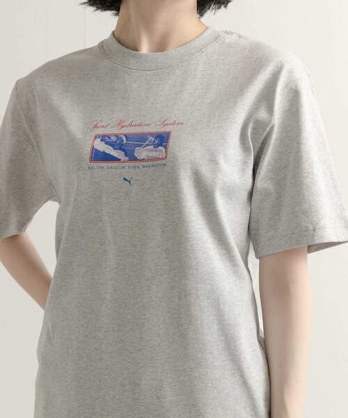 PUMA（プーマ）の「PUMA　HYDRATION グラフィックTシャツ（Tシャツ/カットソー・レディース・イエロー系その他/グレー系その他/ホワイト系その他・X-SMALL）」の7枚目の写真