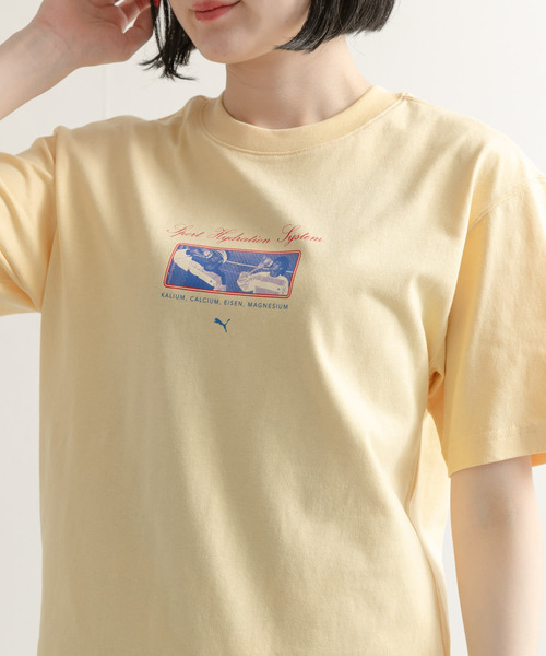 PUMA（プーマ）の「PUMA　HYDRATION グラフィックTシャツ（Tシャツ/カットソー・レディース・イエロー系その他/グレー系その他/ホワイト系その他・X-SMALL）」の10枚目の写真