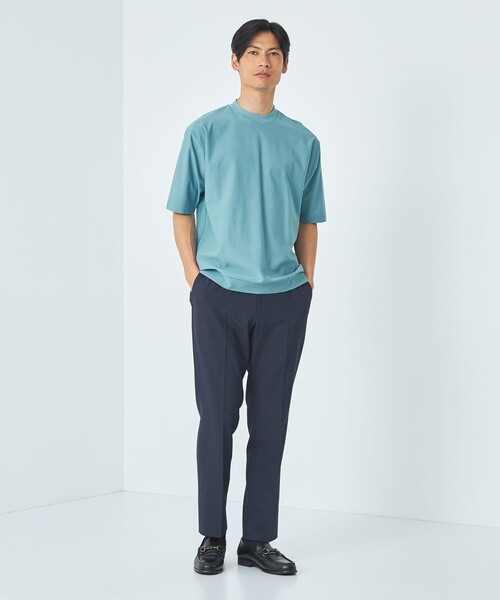 green label relaxing（グリーンレーベルリラクシング）の「ミラノビズ クルーネック Tシャツ（Tシャツ/カットソー・メンズ・ライトグレー/ブラック/ライトブルー・L/S/XL/M）」の8枚目の写真