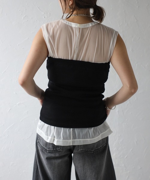 Bonjour Sagan（ボンジュールサガン）の「カップ付き2WAYチューブトップ（チューブトップ・レディース・オフホワイト/ブラック・FREE）」の17枚目の写真