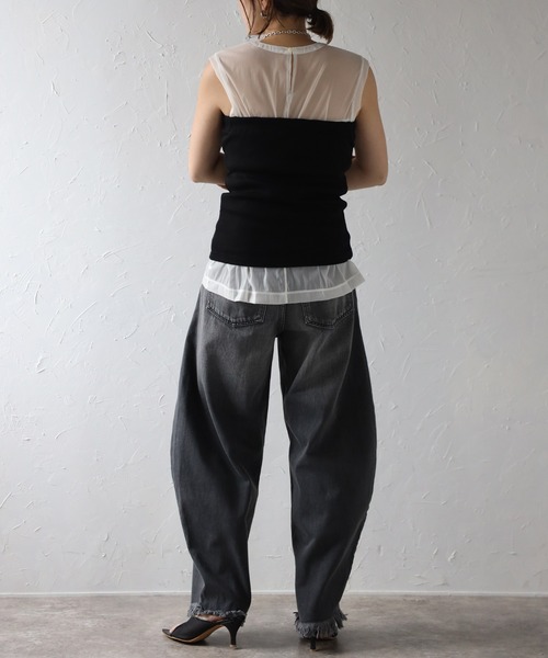 Bonjour Sagan（ボンジュールサガン）の「カップ付き2WAYチューブトップ（チューブトップ・レディース・オフホワイト/ブラック・FREE）」の18枚目の写真